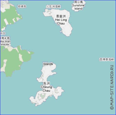 carte de Hong Kong en langue chinoise