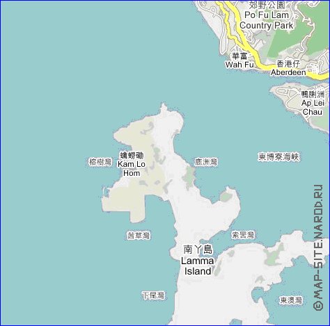 carte de Hong Kong en langue chinoise