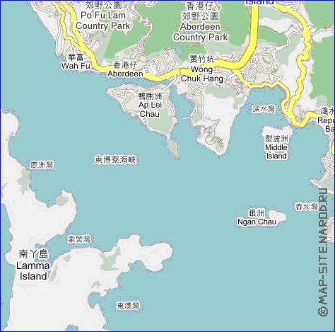 carte de Hong Kong en langue chinoise