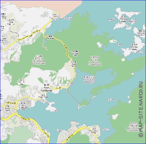 carte de Hong Kong en langue chinoise