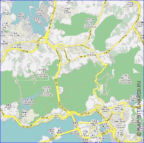 carte de Hong Kong en langue chinoise