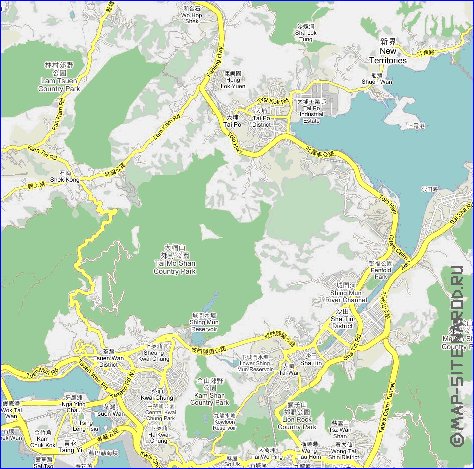 carte de Hong Kong en langue chinoise