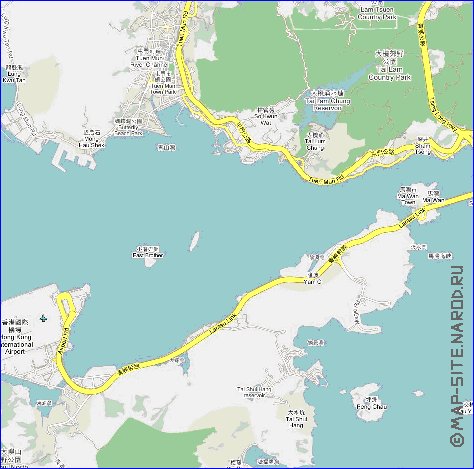 mapa de Hong Kong em chines