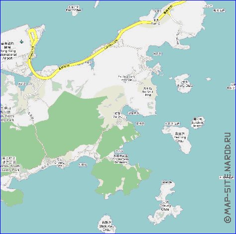 mapa de Hong Kong em chines