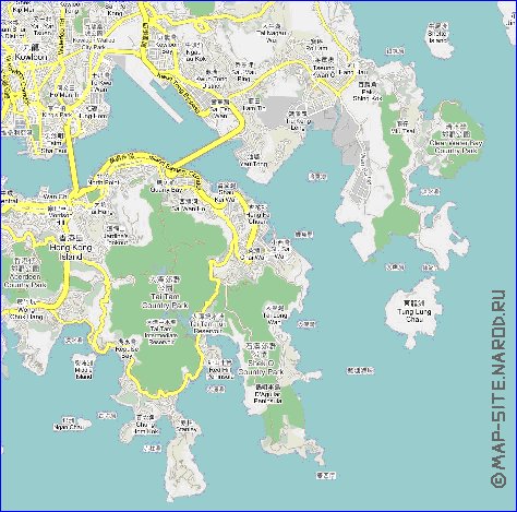 carte de Hong Kong en langue chinoise