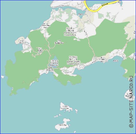 carte de Hong Kong en langue chinoise