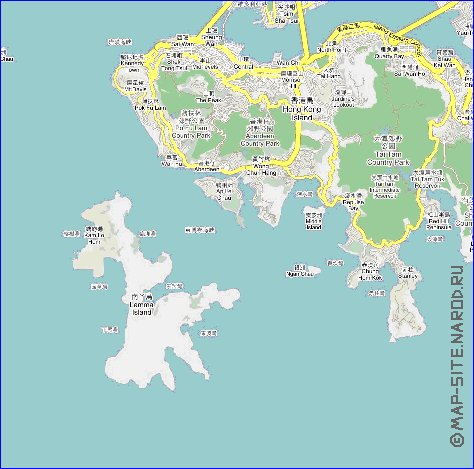 carte de Hong Kong en langue chinoise