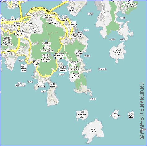 carte de Hong Kong en langue chinoise