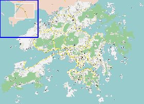 carte de Hong Kong en langue chinoise