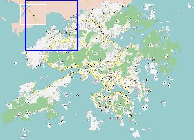 carte de Hong Kong en langue chinoise