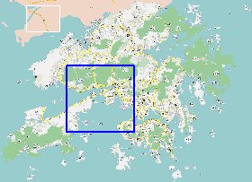 carte de Hong Kong en langue chinoise