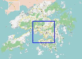 carte de Hong Kong en langue chinoise