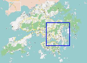 carte de Hong Kong en langue chinoise