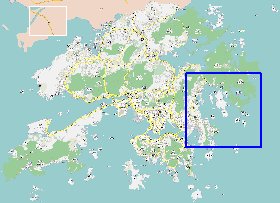 carte de Hong Kong en langue chinoise