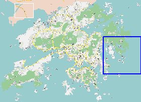 carte de Hong Kong en langue chinoise