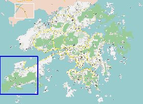 carte de Hong Kong en langue chinoise