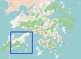 mapa de Hong Kong em chines