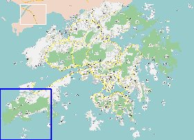 carte de Hong Kong en langue chinoise