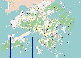 carte de Hong Kong en langue chinoise