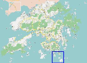 carte de Hong Kong en langue chinoise