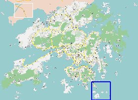 carte de Hong Kong en langue chinoise