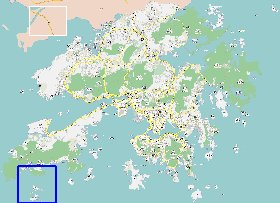 carte de Hong Kong en langue chinoise