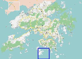 carte de Hong Kong en langue chinoise