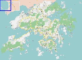 carte de Hong Kong en langue chinoise