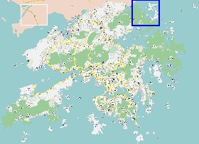 carte de Hong Kong en langue chinoise