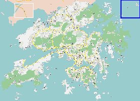 carte de Hong Kong en langue chinoise