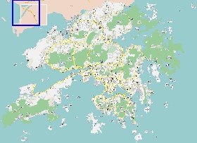 carte de Hong Kong en langue chinoise