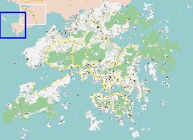 carte de Hong Kong en langue chinoise