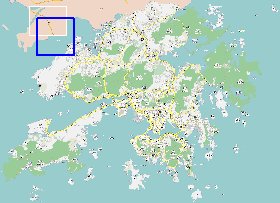 carte de Hong Kong en langue chinoise