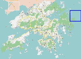 carte de Hong Kong en langue chinoise