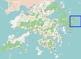 carte de Hong Kong en langue chinoise