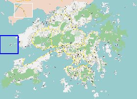 carte de Hong Kong en langue chinoise