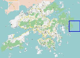 carte de Hong Kong en langue chinoise