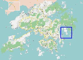 carte de Hong Kong en langue chinoise