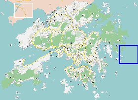 carte de Hong Kong en langue chinoise