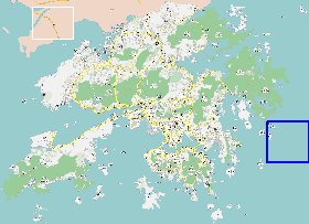 carte de Hong Kong en langue chinoise