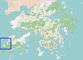 carte de Hong Kong en langue chinoise