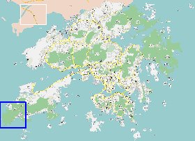 carte de Hong Kong en langue chinoise