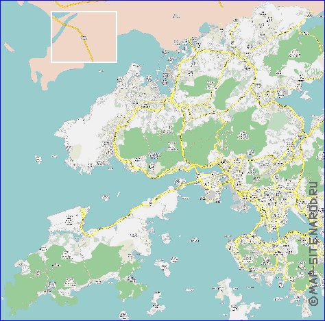 carte de Hong Kong en langue chinoise