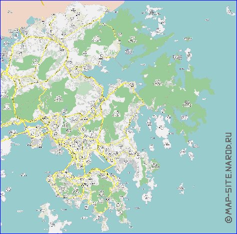 carte de Hong Kong en langue chinoise