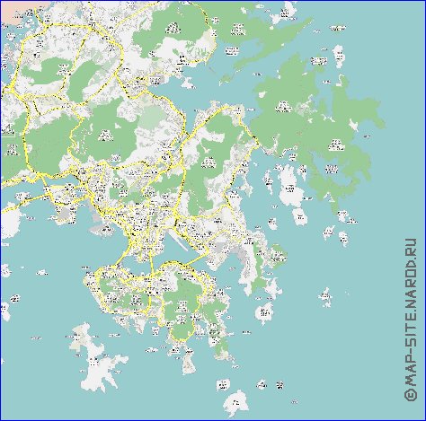 carte de Hong Kong en langue chinoise