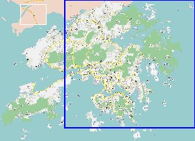 carte de Hong Kong en langue chinoise