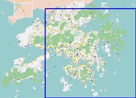 carte de Hong Kong en langue chinoise