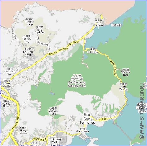 carte de Hong Kong en langue chinoise