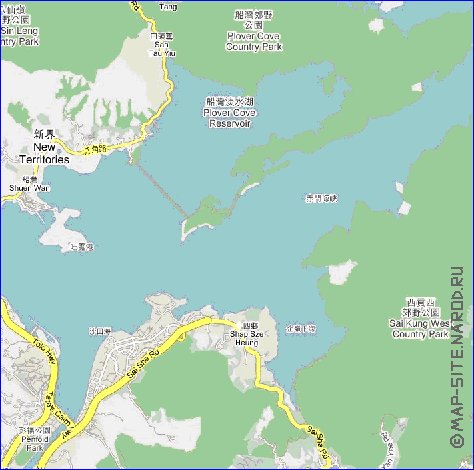 carte de Hong Kong en langue chinoise