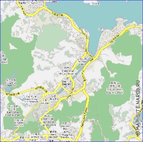 carte de Hong Kong en langue chinoise